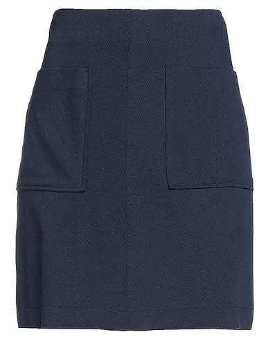 Navy blue Piqué Mini skirt
