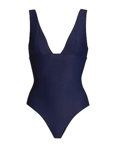 Navy blue Piqué One-piece swimsuits