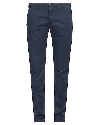 Navy blue Plain weave Casual pants