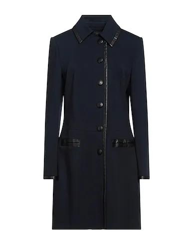 Navy blue Plain weave Coat