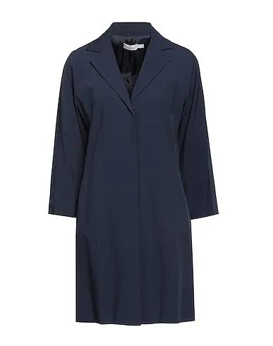 Navy blue Plain weave Full-length jacket