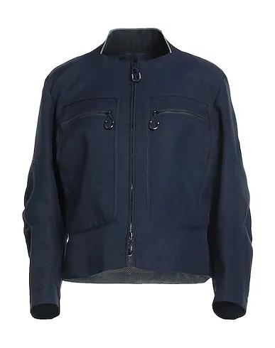 Navy blue Plain weave Jacket