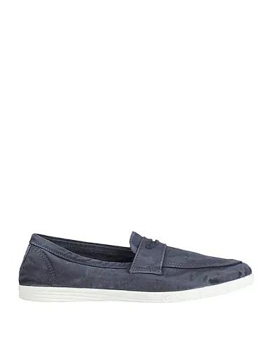 Navy blue Plain weave Loafers