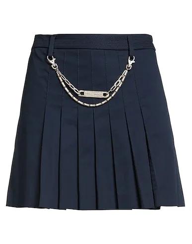 Navy blue Plain weave Mini skirt