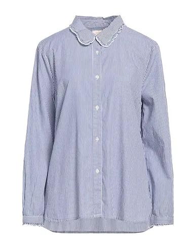 Navy blue Plain weave Patterned shirts & blouses