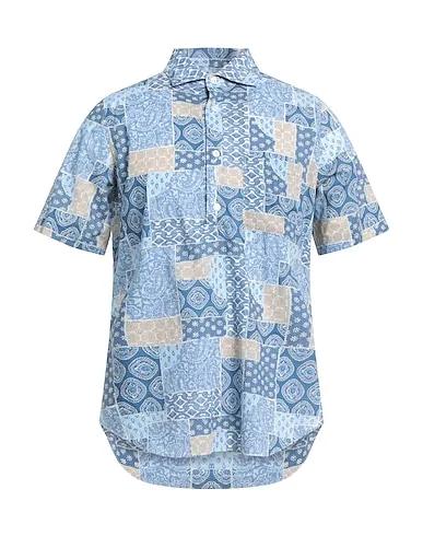 Navy blue Plain weave Polo shirt