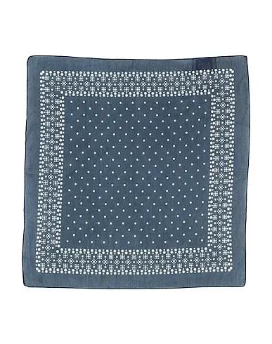 Navy blue Plain weave Scarves and foulards