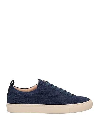 Navy blue Plain weave Sneakers