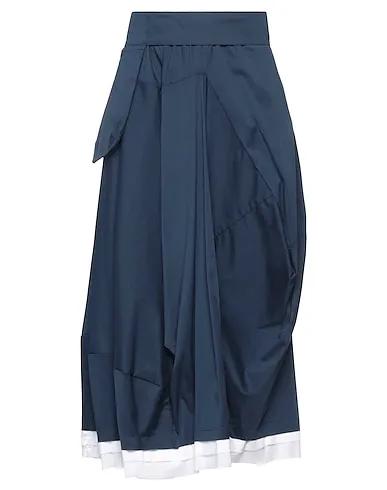 Navy blue Poplin Midi skirt