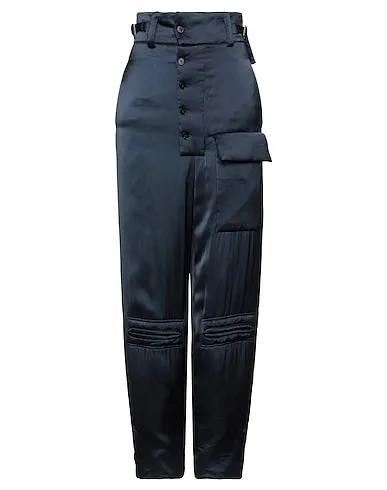 Navy blue Satin Casual pants