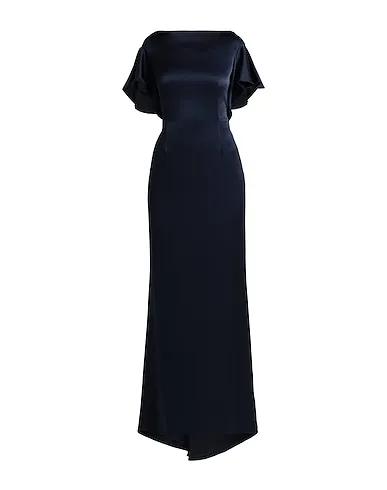 Navy blue Satin Long dress