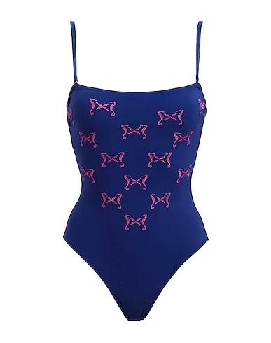 Navy blue Synthetic fabric One-piece swimsuits
