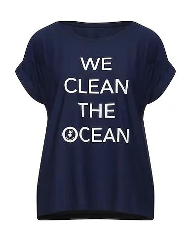 Navy blue Synthetic fabric T-shirt