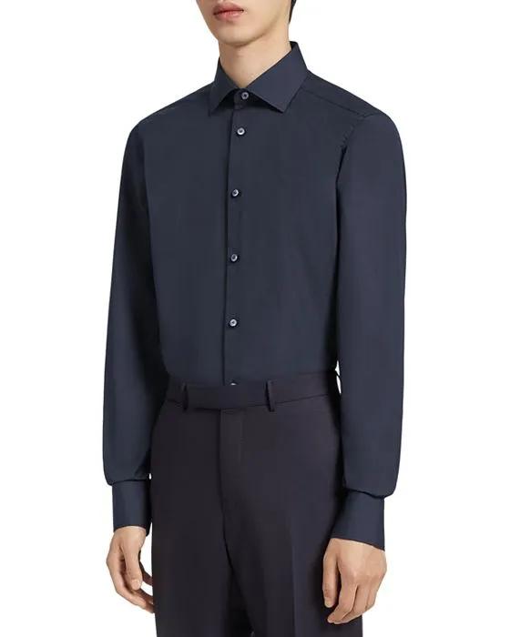 Navy Blue Trofeo™ Long Sleeve Tailored Fit Shirt  