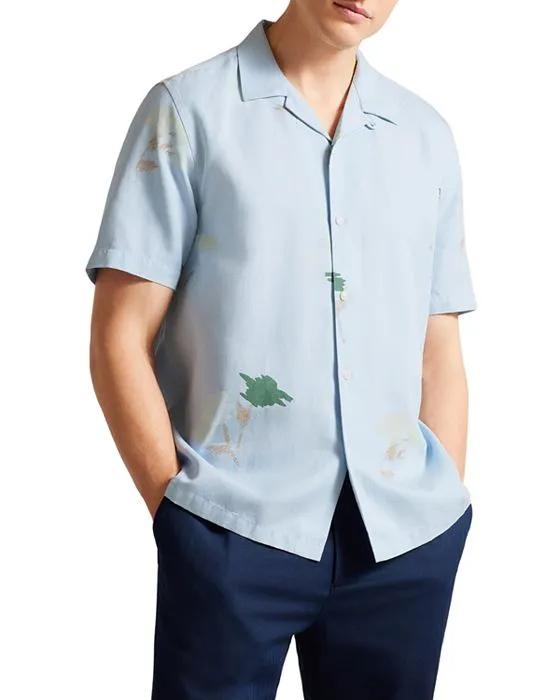 Neele Relaxed Fit Button Down Camp Shirt