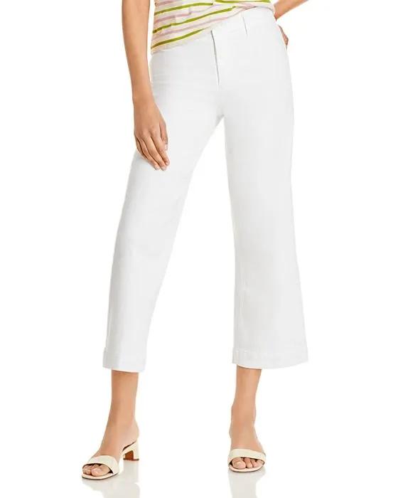 Nellie Cropped Jeans in Crisp White 