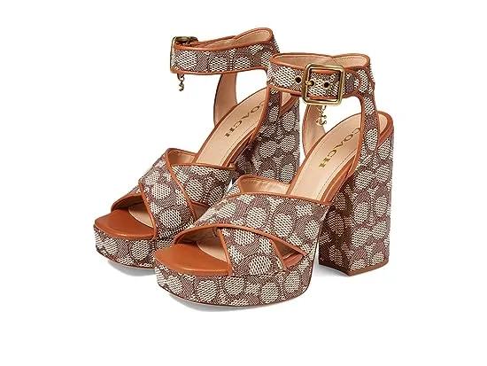 Nelly Textured Jacquard Sandal