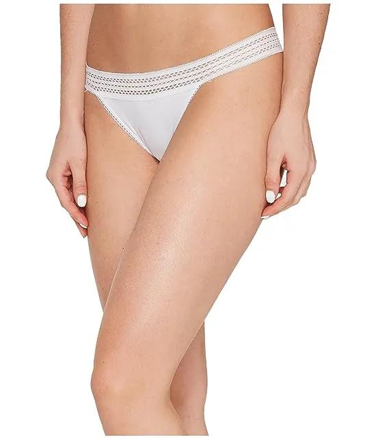 New Classic Cotton Lace Trim Thong