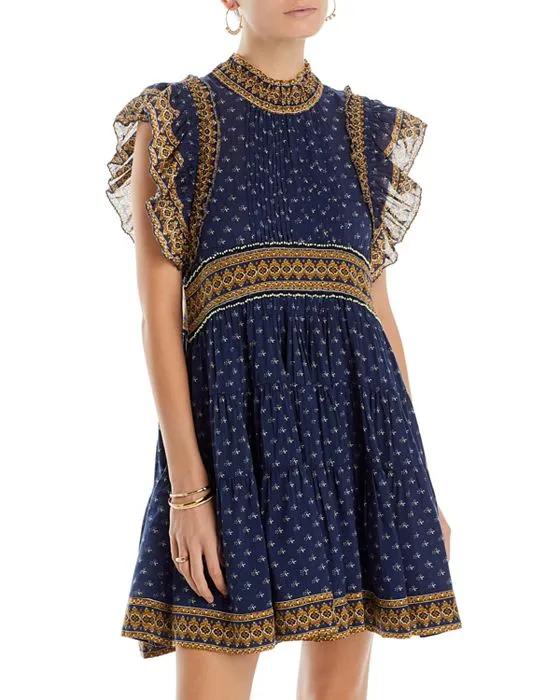 New York  Arlita Textured Tiered Skirt Tunic Dress