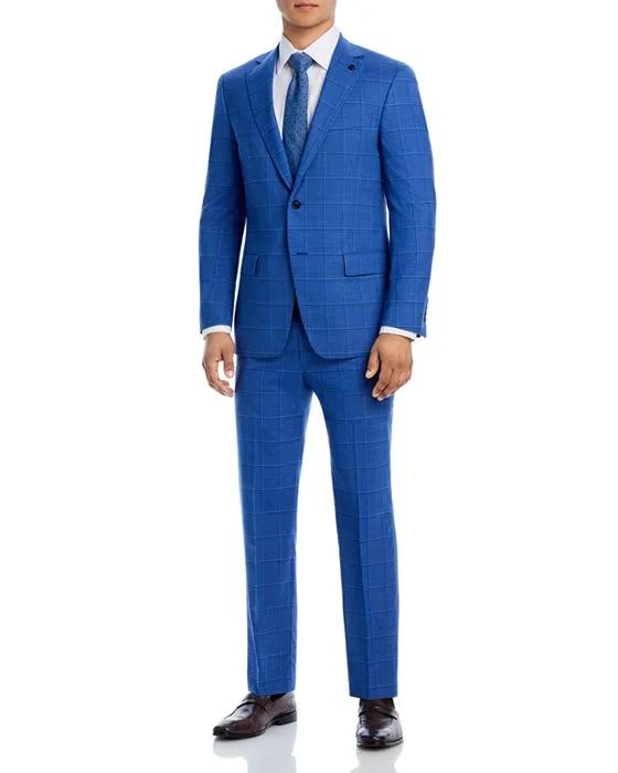 New York Regular Fit Tonal Plaid Suit