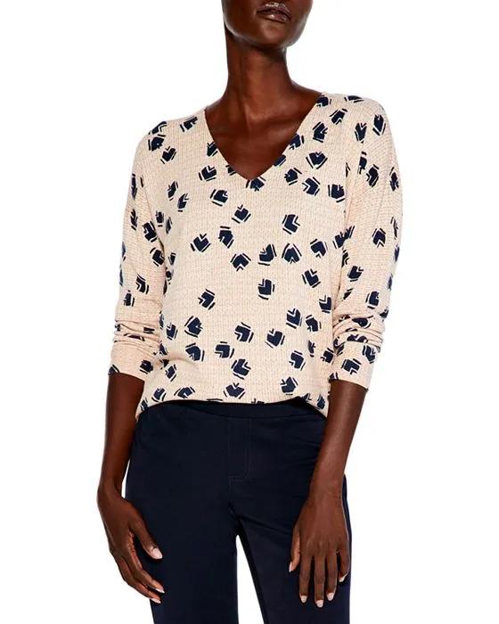 NIC+ZOE Mosaic Blues Sweater