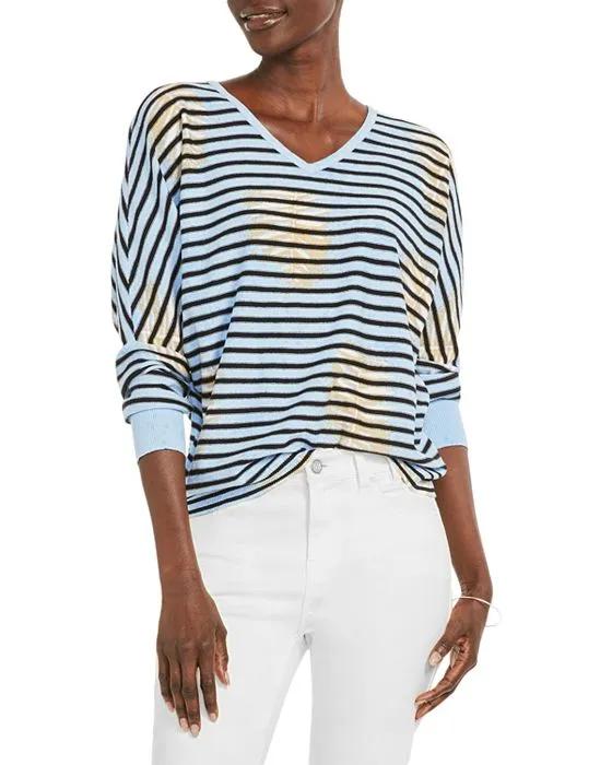 NIC+ZOE Petites Stamped Stripes Sweater