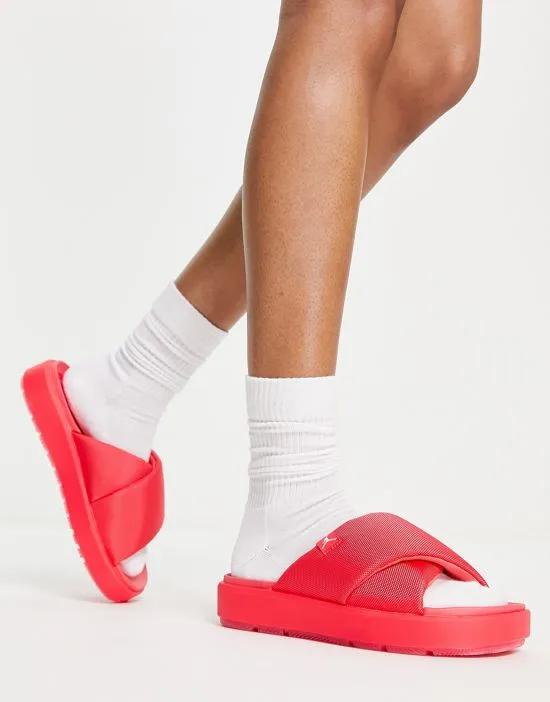 Nike  Sophia platform sliders in siren red