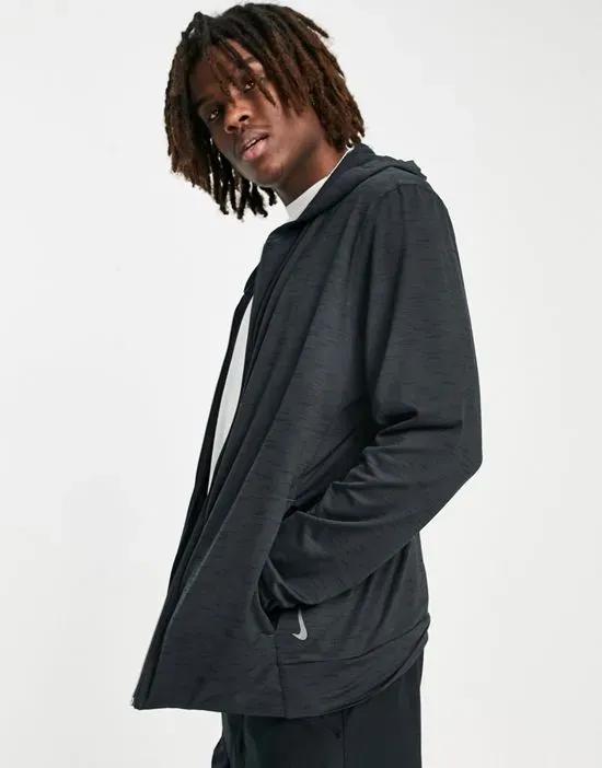 Nike Yoga Dri-FIT full-zip hoodie in black