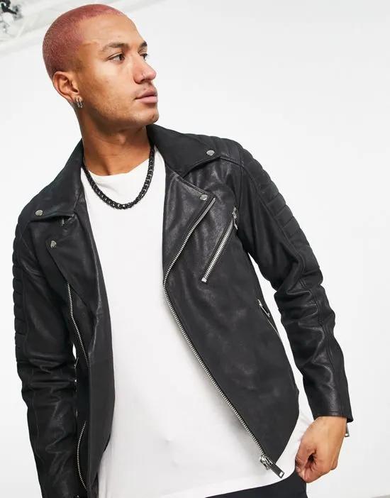 Nikolai biker leather jacket