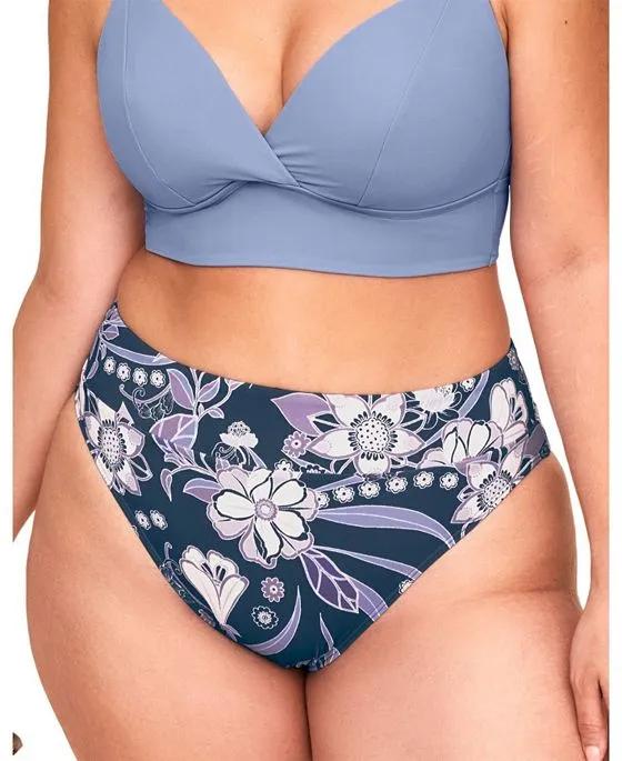 Nina Women's Plus-Size Swimwear High-Waist Bikini Bottom