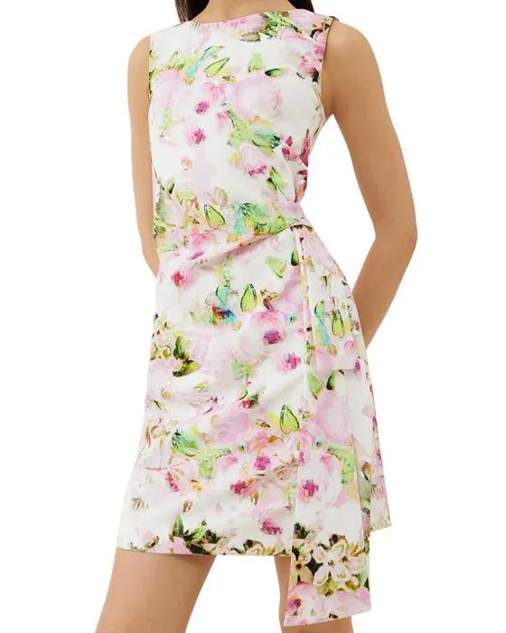Nisus Floral Side Tie Mini Dress