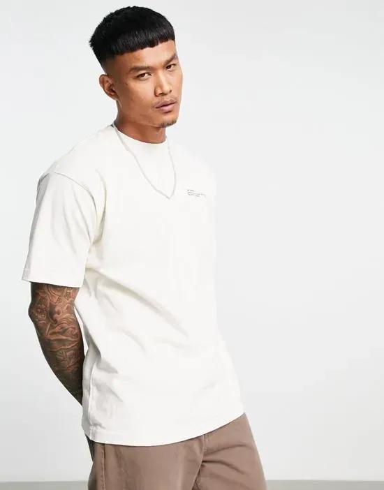 nix small logo t-shirt in off white
