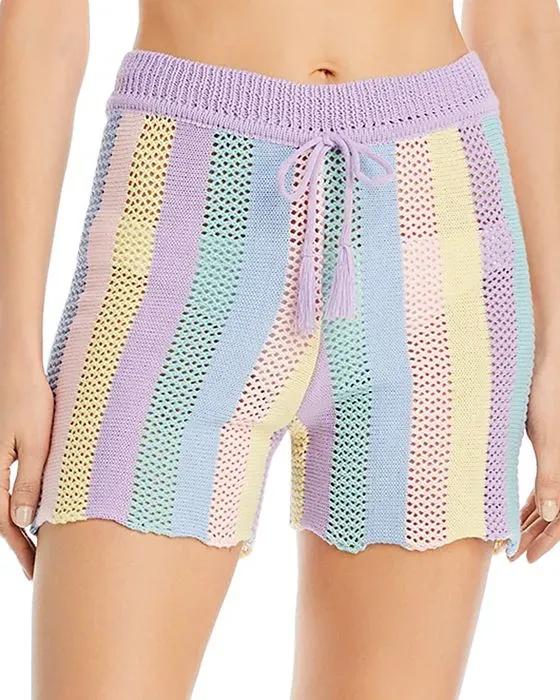 Noa Striped Knit Shorts