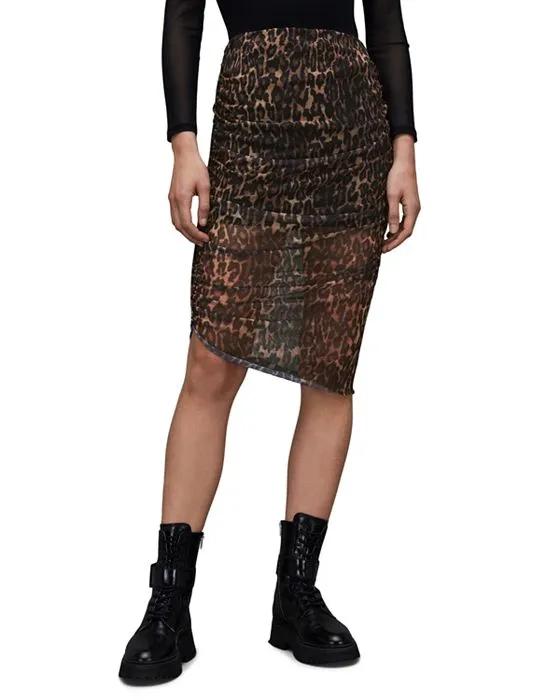 Nora Anita Printed Mesh Skirt