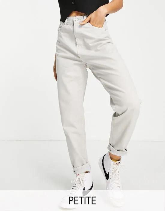 Nora high rise mom jeans in off white