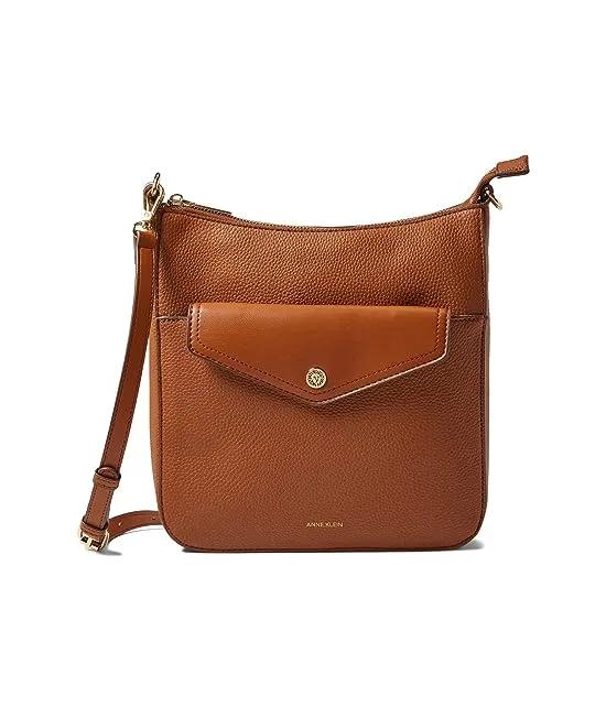 North/South Crossbody with Convertible Logo Pouch