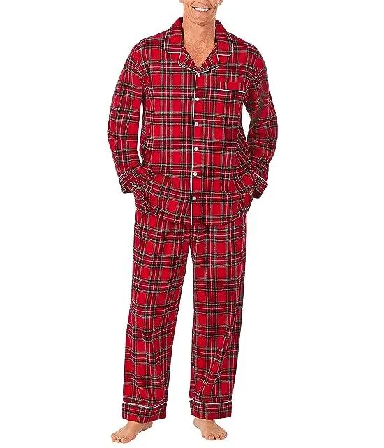 Notch Collar Pajama Set