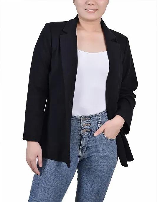 NY Collection Women's 3/4 Sleeve Ponte Jacket