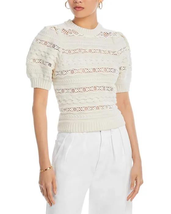 NYC Dentelle Knit Pullover Sweater 