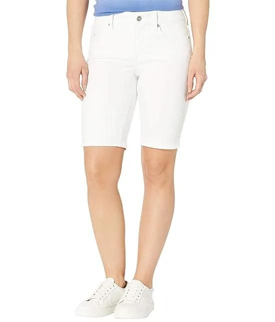 NYDJ Petite Briella Denim Shorts in Optic White