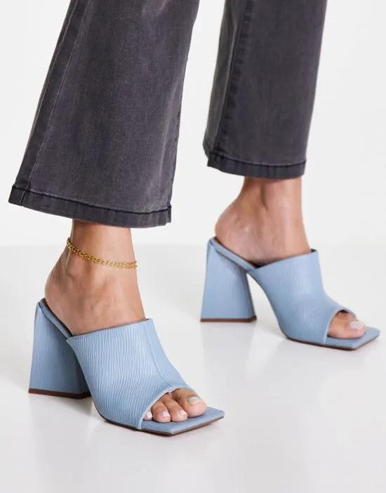 Nyla heeled mules in blue