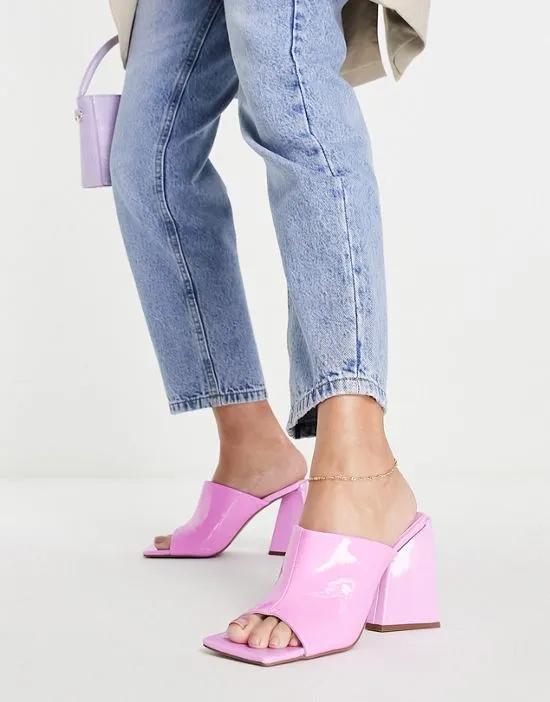 Nyla heeled mules in pink