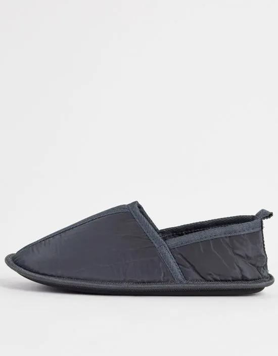 nylon slippers in gray