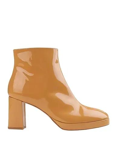 Ocher Ankle boot EDITH BEIGE CRINKLE PATENT 
