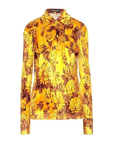 Ocher Chenille Floral shirts & blouses