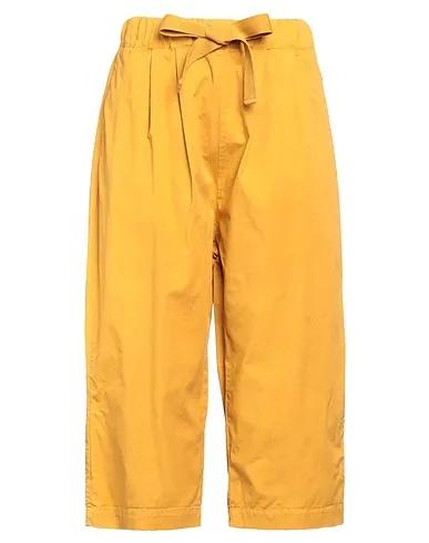Ocher Cotton twill Cropped pants & culottes