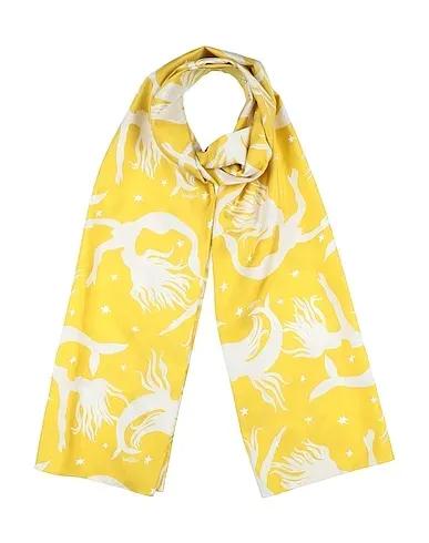 Ocher Cotton twill Scarves and foulards