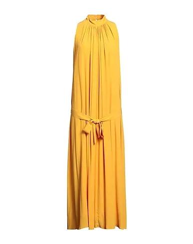 Ocher Crêpe Long dress