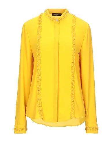 Ocher Crêpe Solid color shirts & blouses