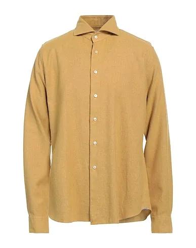 Ocher Flannel Solid color shirt